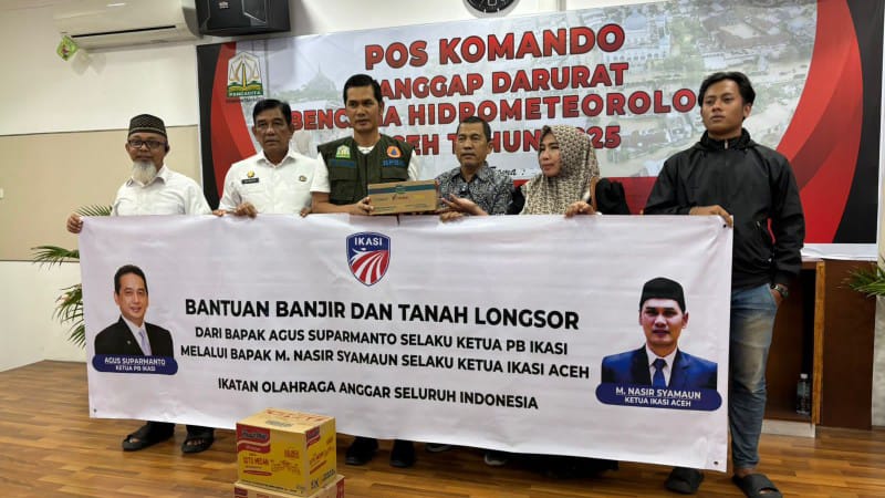 IKASI Salurkan Bantuan untuk Korban Banjir Longsor Aceh