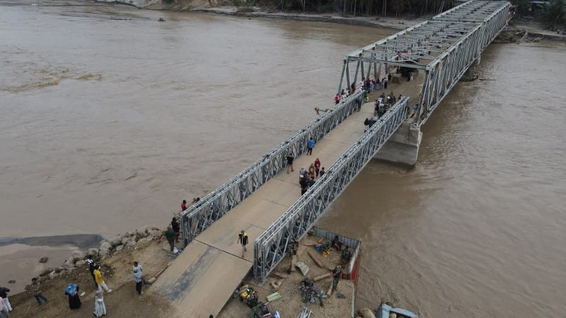 Jembatan Bailey Teupin Mane Dibuka, Akses Bireuen–Bener Meriah Kembali Normal