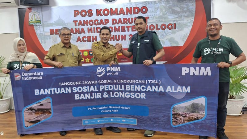PNM Salurkan Bantuan Masa Panik Korban Banjir dan Longsor Aceh