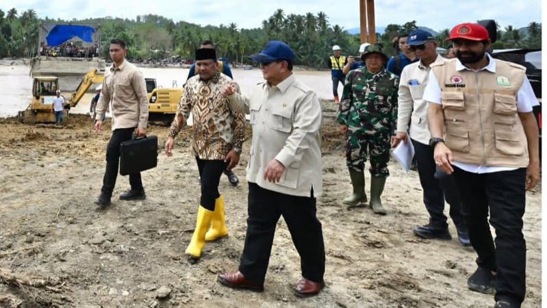 Presiden Prabowo Tinjau Bireuen, Perintahkan Percepatan Pemulihan Banjir Aceh