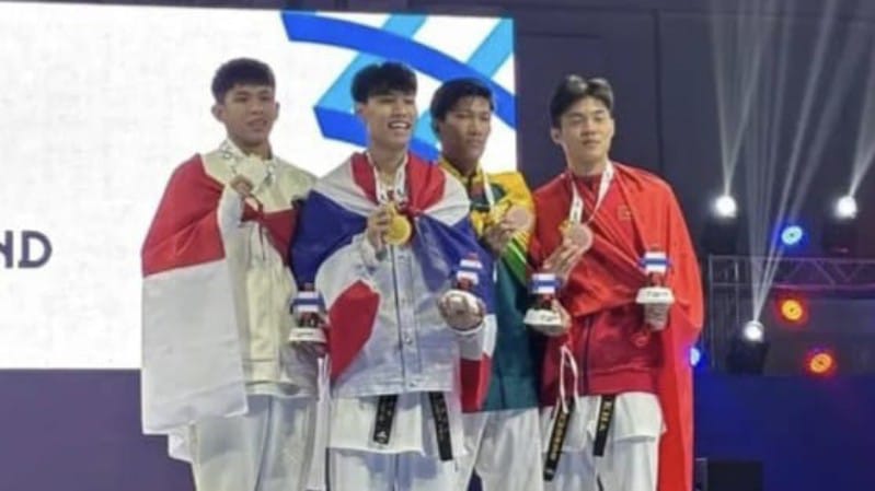 Putra Babinsa Kodim 0205/TK Raih Perak Taekwondo di SEA Games Thailand 2025