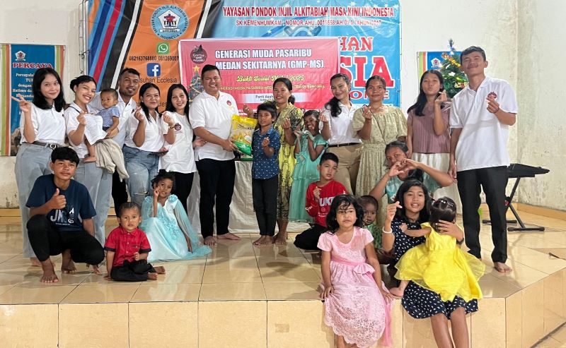 Generasi Muda Pasaribu Medan Berikan Bantuan ke Panti Asuhan Ecclesia yang Terdampak Bencana Banjir