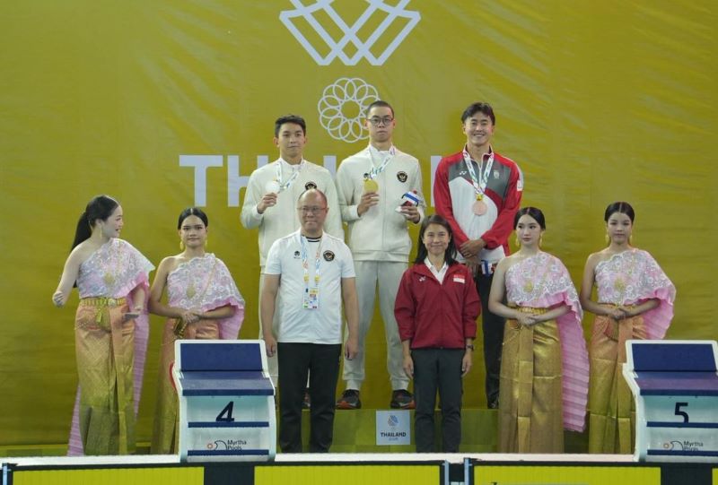 Jason Donovan Yusuf Sabet Emas di 100 Meter Gaya Punggung Putra di Bangkok
