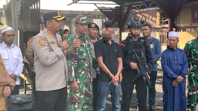 Polisi Rilis Tampang Romadon, Terduga Pemicu Pembakaran Mapolsek Muara Batang Gadis Madina