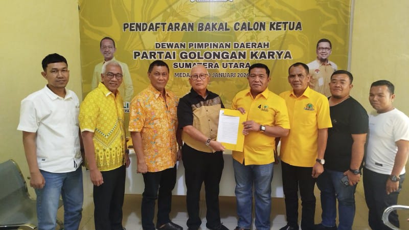 Andar Amin Ambil Formulir Bakal Calon Ketua Golkar Sumut 2025–2030, Terbuka Peluang Unggul secara Aklamasi di Musda XI