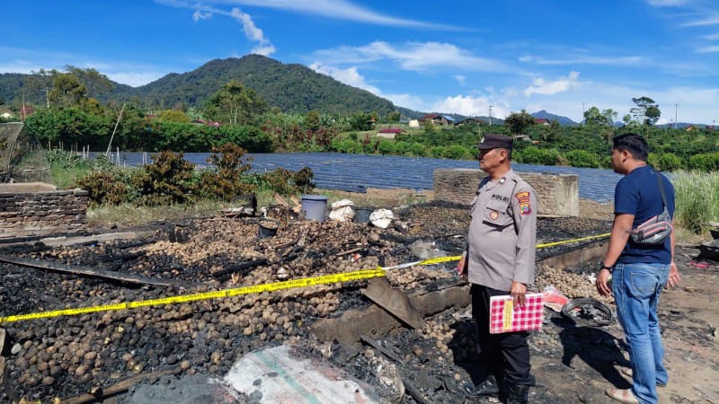 Empat Rumah di Karo Ludes Terbakar, 4 Ton Bibit Kentang Ikut Hangus