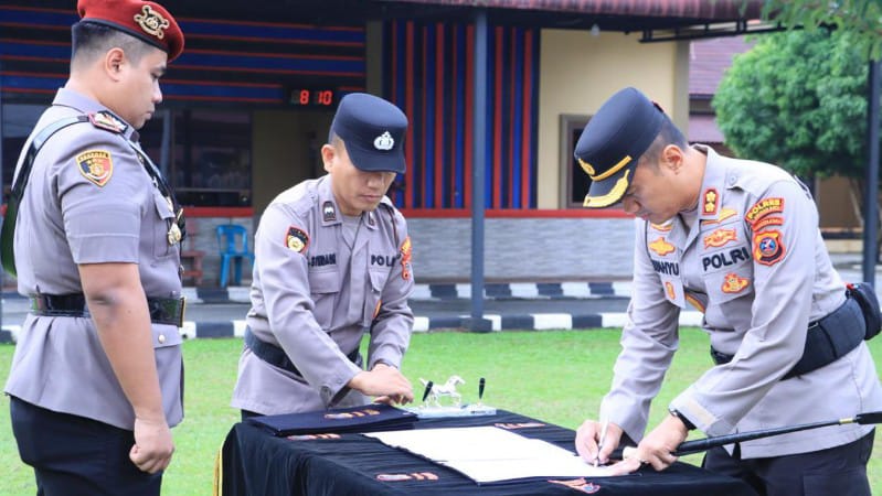 Kapolres Labuhanbatu Pimpin Sertijab Tiga Pejabat Utama