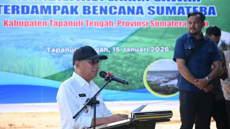Pemprov Sumut Mulai Rehabilitasi Lahan Sawah Terdampak Bencana di Tapteng