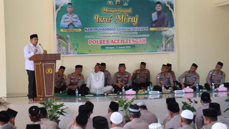 Polres Aceh Tengah Peringati Isra Mi’raj, Perkuat Iman dan Kepedulian Sosial
