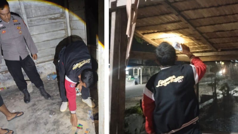 Polsek Panai Tengah Gerebek Sarang Narkoba di Desa Teluk Sentosa