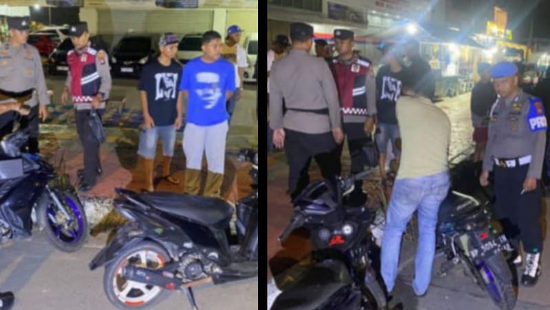 Polsek Sekupang Gelar Cipkon dan KRYD, Amankan 8 Motor Knalpot Brong