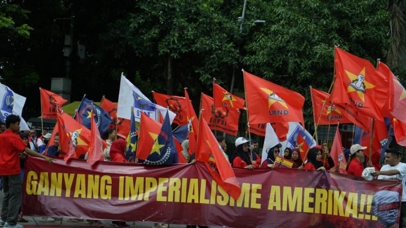Ratusan Massa Tuntut AS Hentikan Campur Tangan di Venezuela