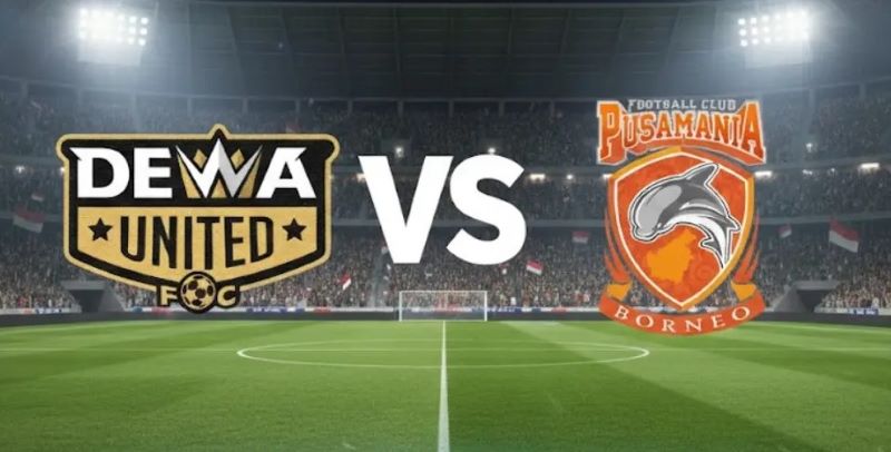 Dewa United Tumbangkan Borneo FC 2-1 di Indomilk Arena