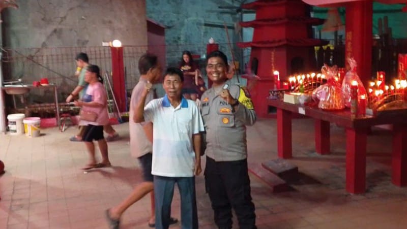 Polsek Nongsa Kawal Perayaan Cap Go Meh dan HUT ke-96 Vihara Satya Dharma