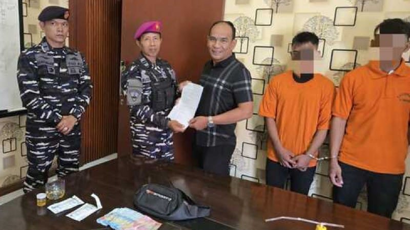 Sabu 4,92 Gram, Marinir TNI Amankan Dua Pemuda di Langkat