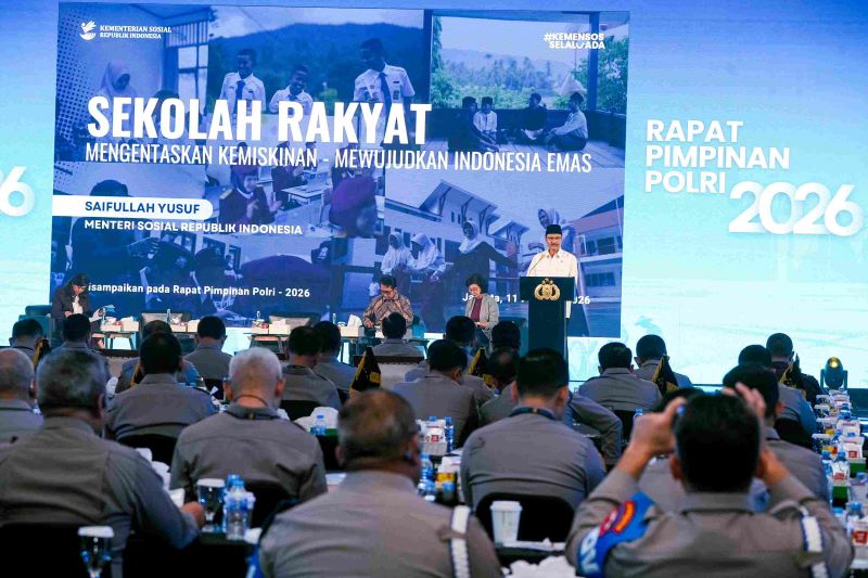 Gus Ipul Apresiasi Peran Polri Perkuat Kedisiplinan Siswa Sekolah Rakyat di Rapim Polri 2026