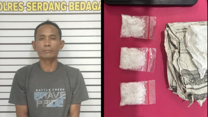 Polres Sergai Tangkap Pengedar Sabu di Sei Bamban, Sita 14,55 Gram Barang Bukti