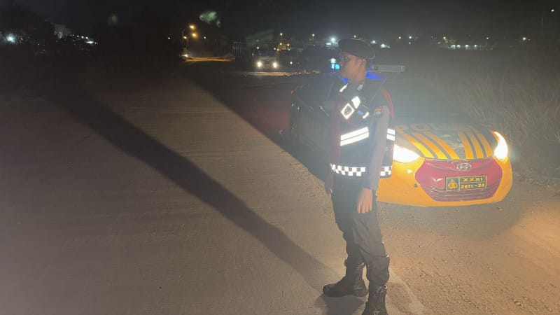 Polsek Nongsa Bubarkan Balap Liar di Bundaran Kabil Batam