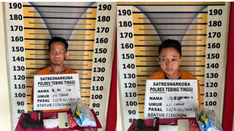 Polres Tebing Tinggi Gagalkan Peredaran Sabu 100 Gram, Dua Pria Dibekuk di SPBU Kampung Lalang