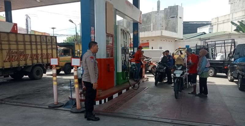 Polsek Rambutan Intensifkan Patroli SPBU Berohol, Pastikan Keamanan dan Ketersediaan BBM