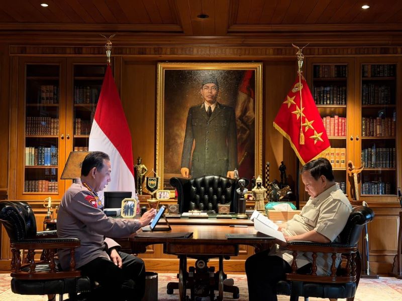 Prabowo Panggil Kapolri di Hambalang, Bahas Keamanan Nasional hingga Program Strategis