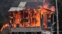 POMAL Kodaeral I Gerebek Sarang Sabu di Kampung Bahari Belawan, Gubuk Narkoba Dibakar