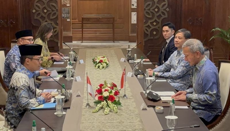 Menlu Sugiono Terima Kunjungan Menlu Singapura Vivian Balakrishnan, Perkuat Hubungan Bilateral Indonesia-Singapura