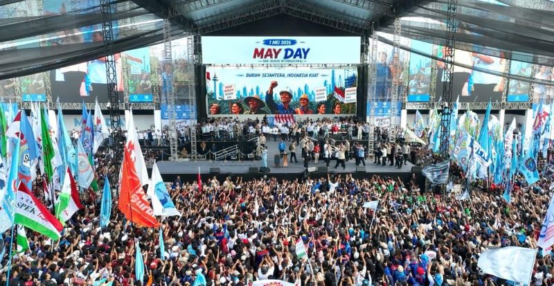 Prabowo Hadiri May Day 2026 di Monas, Buruh Sebut Momentum Bersejarah Kedekatan Negara dan Pekerja