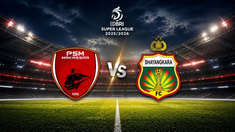 PSM Makassar Tekuk Bhayangkara FC 2-1, Bangkit di Super League 2026