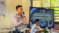 Satlantas Polres Nias Sosialisasikan Etika Berlalulintas di SMA Negeri 1 Idanôgawo, Dukung Tilang Manual