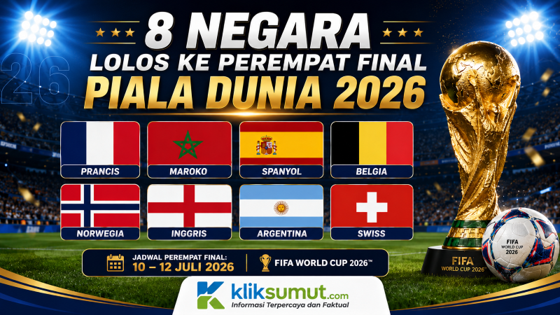 8 Negara Lolos ke Perempat Final Piala Dunia 2026, Duel Raksasa Eropa hingga Aksi Messi Warnai Babak 8 Besar