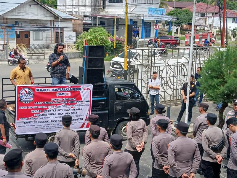 GAMPNI Kepung DPRD dan Kantor Walikota Gunungsitoli, Tuntut PT. ALLAM DAYAWICAKSANA dievaluasi