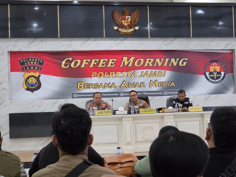 Kapolresta Jambi Perkuat Sinergi dengan Insan Pers, Coffee Morning Bahas Kamtibmas hingga Perangi Hoaks