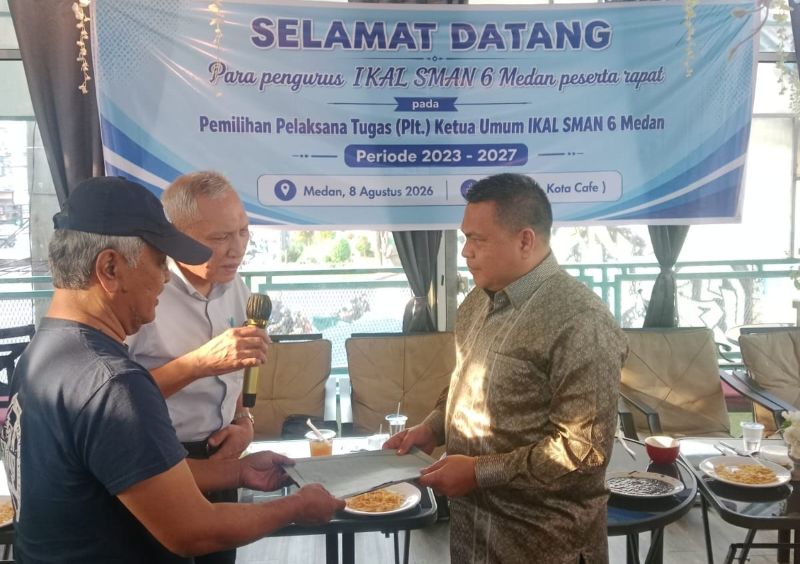 Hasrul Benny Harahap Ditetapkan Jadi Plt Ketua Umum IKAl SMAN 6 Medan hingga 2027