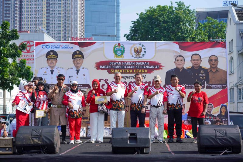 Pj Sekdaprov Sumut Ajak Masyarakat Isi Kemerdekaan dengan Karya dan Prestasi, Semarak HUT ke-81 RI Meriah di Medan