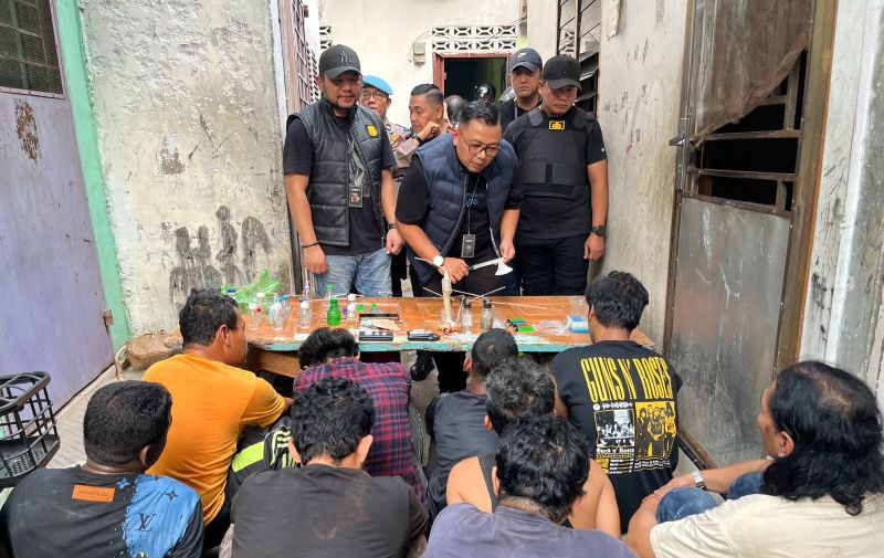 Sembilan Orang Diamankan, Dua Sarang Narkoba di Mangkubumi Medan Digerebek Polisi