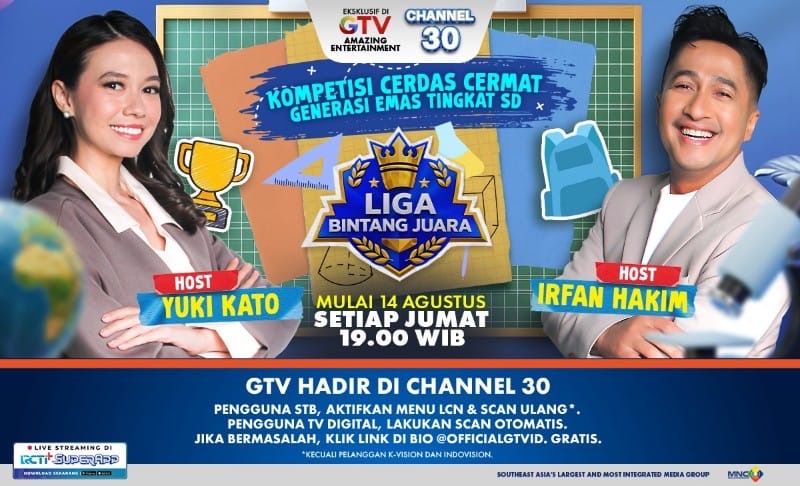 Siap-Siap Merapat ke GTV! Babak Utama Liga Bintang Juara Bersama Irfan Hakim & Yuki Kato Tayang Mulai 14 Agustus!