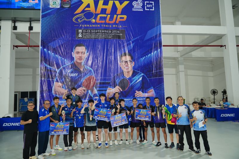 500 Lebih Atlet Bertanding di AHY Cup 2026, Lokot Nasution Dorong Tenis Meja Sumut Naik Kelas