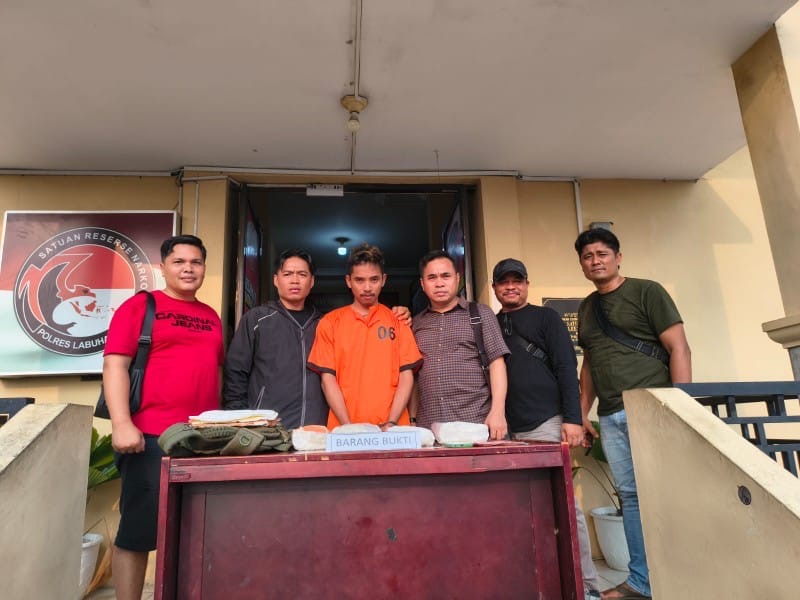Tim Gabungan Kodim-Polres Labuhanbatu Amankan Kurir Sabu 4 Kg di Bus ALS