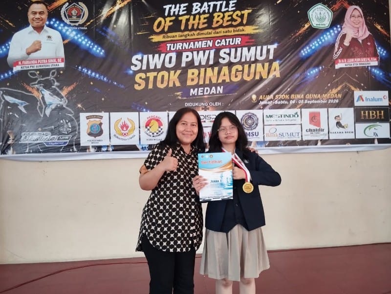 Alma Fatiha Juara Putri, Turnamen Catur SIWO PWI Sumut Diapresiasi