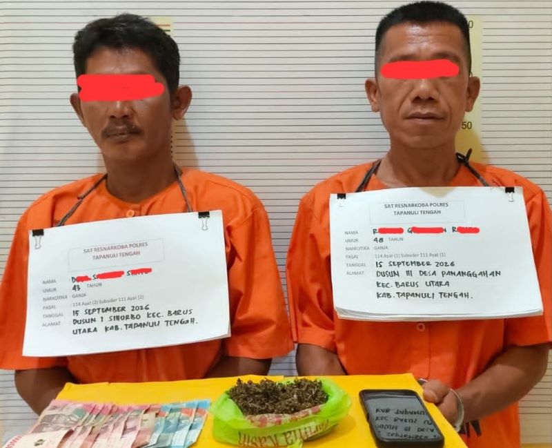 Duet dengan Residivis Bisnis Ganja, Warga Barus Nginap di Hotel Prodeo