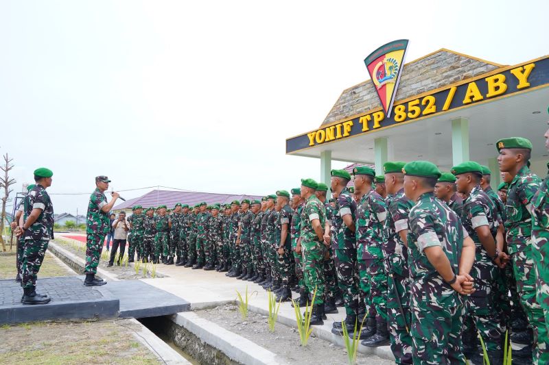 Pangdam I/BB Tinjau Yonif TP 852/ABY, Tekankan Mental Pejuang dan Profesionalisme Prajurit