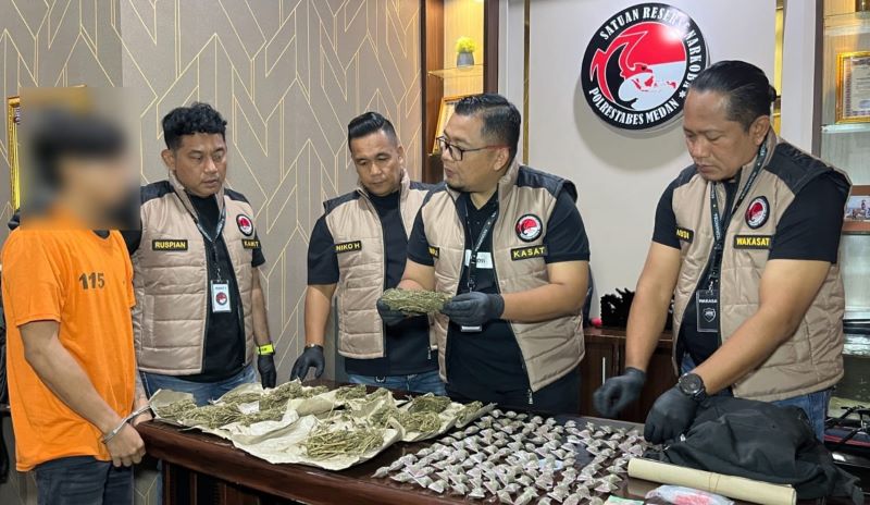 Tak Kapok Dipenjara ! Residivis Pencurian Jadi Bandar Ganja: 141 Paket Disita