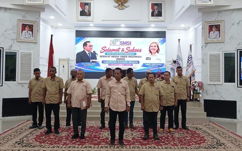 Pelantikan Pengurus SMSI Sergai Dihadiri Ketua Umum Firdaus