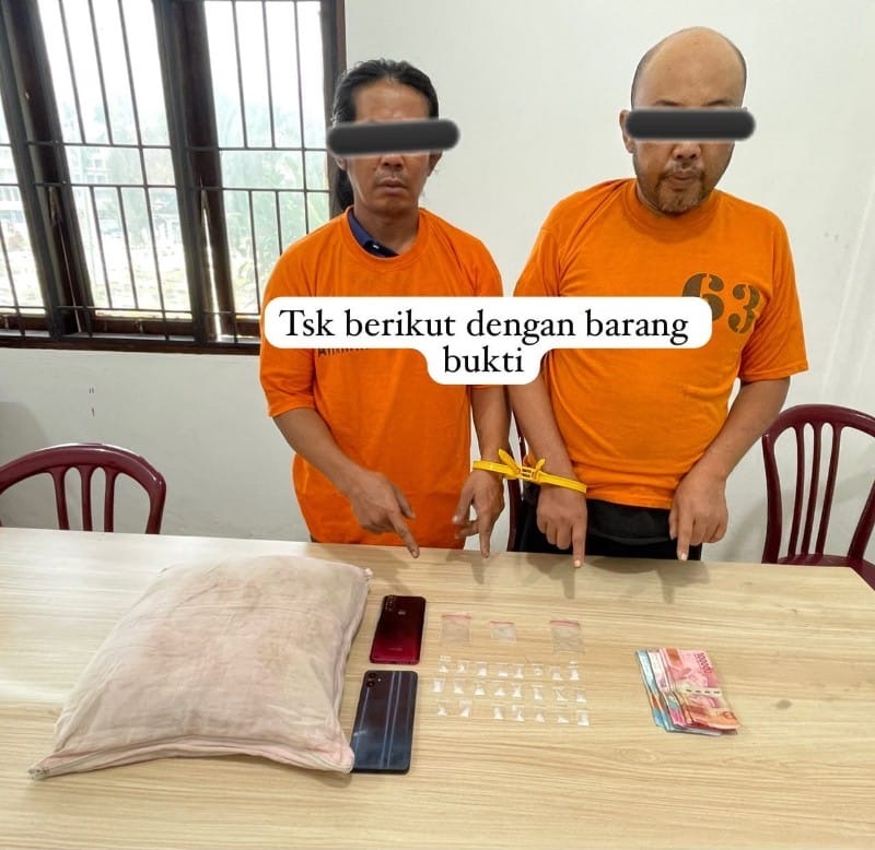 Miliki Sabu, Dua Pria Ditangkap Satnarkoba Polres Karo di Sumber Mufakat