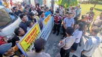 Ratusan Petani Geruduk PN Rantauprapat, Minta Konstatering Sengketa Lahan PT Belungkut Ditunda
