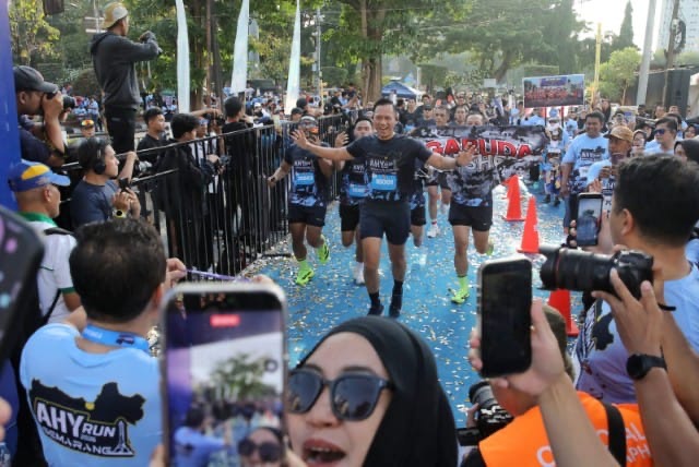 AHY Run Jawa Tengah Diikuti 5.500 Peserta, AHY Ajak Generasi Muda Perkuat Budaya Hidup Sehat