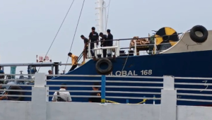 Geger! Kapal Asing Global 168 Diduga Bawa Lebih dari 1 Ton Sabu, Tim Gabungan Amankan 8 Orang di Selat Malaka