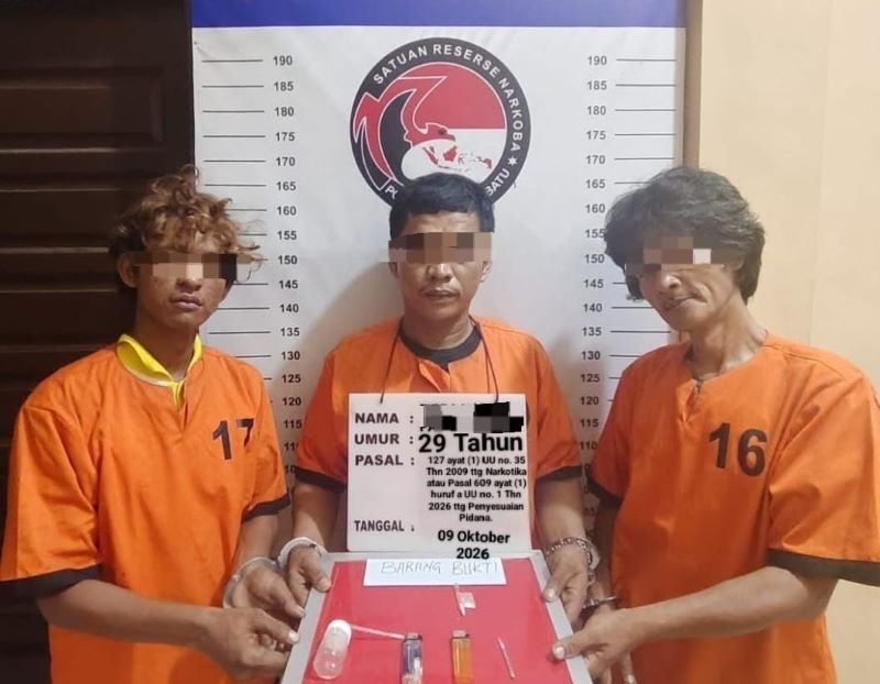 Gerebek Sarang Narkoba di Rantauprapat, Tiga Pria Diamankan Polisi dan BNN