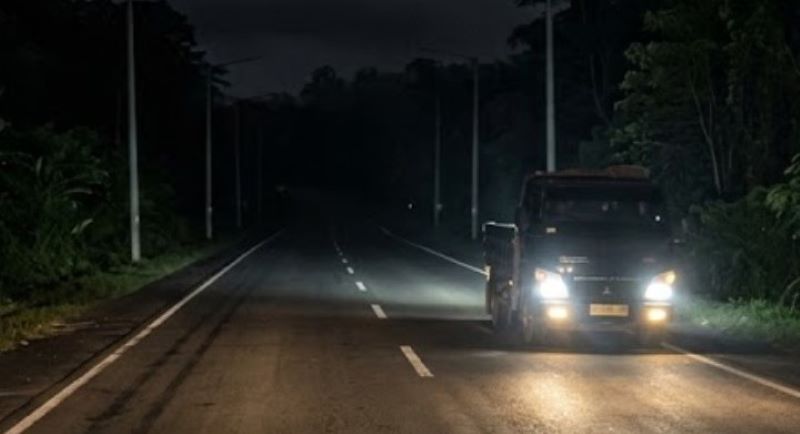 Miris! Lampu Penerangan Jalan Mati Total di Jalur Salak - Sukaramate Pakpak Bharat, Pengendara Malam Kesulitan, Nyawa Terancam